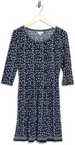 Thumbnail for your product : Max Studio 3/4 Sleeve Fit & Flare Dress