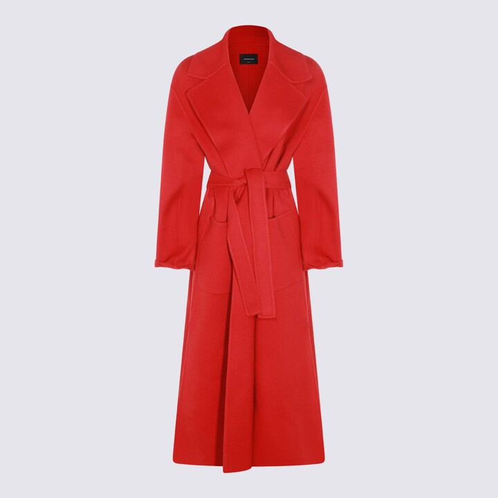 Fabiana Filippi Red Wool Coat