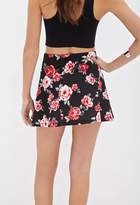 Thumbnail for your product : Forever 21 Rose Print Skater Skirt