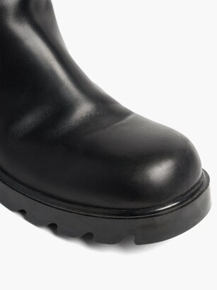 Bottega Veneta Strut Leather Knee-high Boots - Black