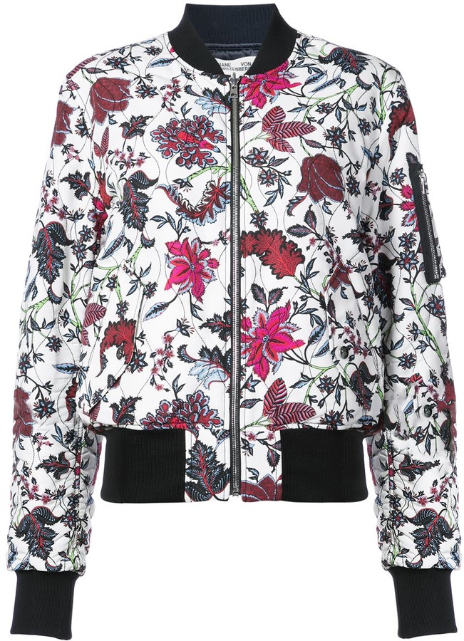 Dvf Diane Von Furstenberg Floral Print Bomber Jacket - ShopStyle