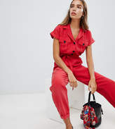 Thumbnail for your product : New Look Utility Button Through Jumpsuit