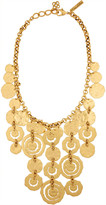 Thumbnail for your product : Oscar de la Renta Hammered gold-plated necklace