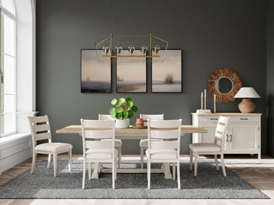 Riverside Furniture Rectangle Dining Table With 6 Chairs