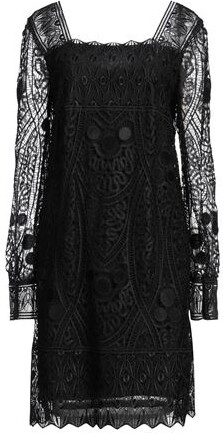 Alberta Ferretti Long-Sleeve Macramé-Lace Minidress ShopStyle