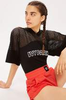 Thumbnail for your product : Ivy Park Mesh Logo Hooded Bodysuit