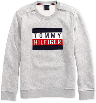 Tommy Hilfiger Adaptive Women Electra Flag Sweatshirt with Magnetic Closures at Shoulders