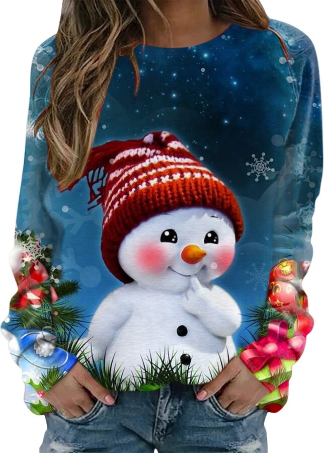 Zilosconcy Sweatshirt Funny Xmas Jumper Christmas Jumper Women's