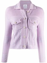 Thumbnail for your product : Barrie Distressed Ribbed-Knit Jacket