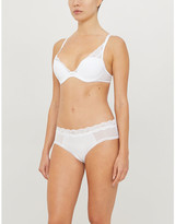 Thumbnail for your product : Passionata Brooklyn lace and mesh tanga briefs