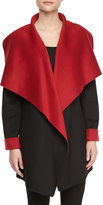 Thumbnail for your product : Lafayette 148 New York Relaxed Shawl Collar Coat, Black/Siren