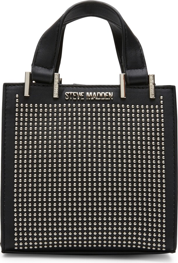 Steve Madden Shadow Multi Pouch Tote, Black : Clothing