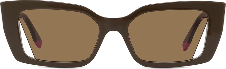 Fendi Rimless Round Sunglasses, 54mm
