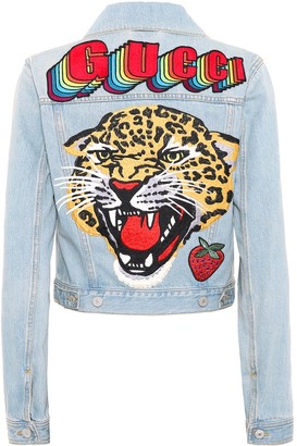 Gucci Embroidered denim jacket