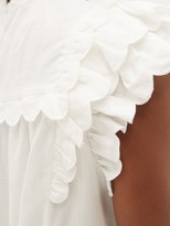 Thumbnail for your product : Sea Shannon Scalloped Ramie Mini Dress - White