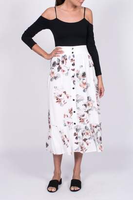 Moon River Floral Midi Skirt