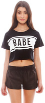 Thumbnail for your product : Singer22 lovers + friends Babe Magnet Cropped Tee