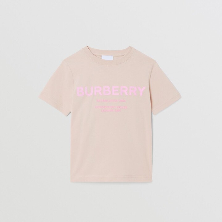 Burberry Girl's Aisha Icon Stripe Panel T-Shirt - ShopStyle