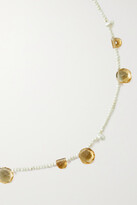 Thumbnail for your product : By Pariah The Sun Recycled Gold Vermeil, Pearl And Citrine Necklace - White