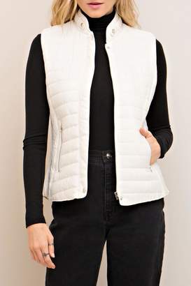 Entro White Quilted Vest
