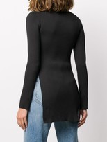 Thumbnail for your product : BEVZA Ribbed Square-Neck Top