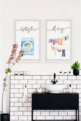 Gracie Oaks Baylinn Machine Wash and Line-Dry - 2 Piece Picture Frame Painting Set