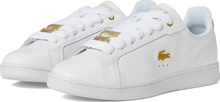 Lacoste Carnaby Pro 123 5 SFA (White/Gold) Women's Shoes - ShopStyle
