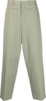 Thumbnail for your product : Études Green Cotton Cropped Trousers