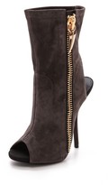 Thumbnail for your product : Giuseppe Zanotti Suede Peep Toe Booties