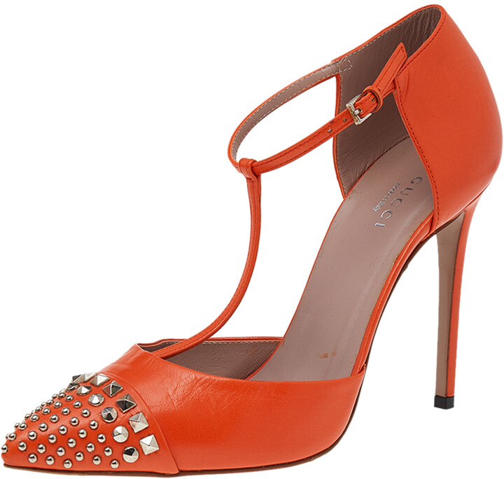 gucci orange heels