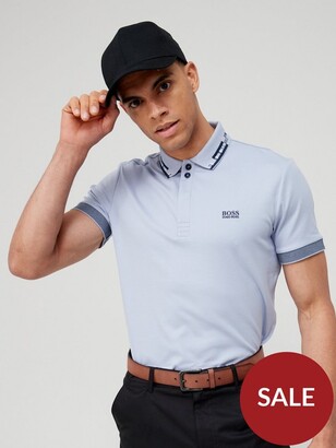 HUGO BOSS Golf Plisy Polo Shirt - Blue - ShopStyle