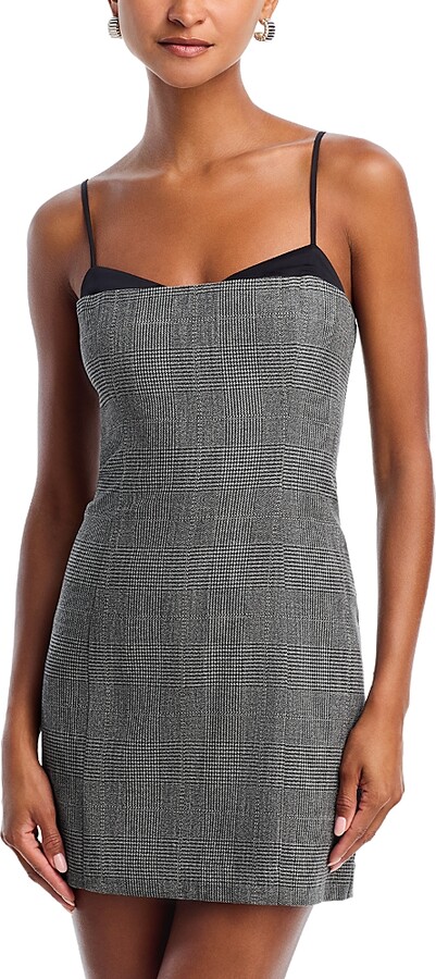 French Connection Owen Plaid Peekaboo Dress