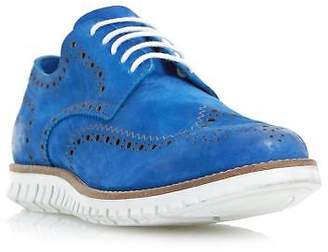 Dune Mens BALOO White Sole Lace Up Brogue in Blue Size UK 10