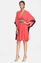 Thumbnail for your product : Naeem Khan Jewel Detail Silk Georgette Caftan