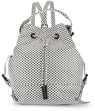 Opening Ceremony Women's CheckPatterned Izzy Leather Backpack - Black/White
