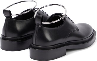 Jil Sander Anklet leather Derby shoes - ShopStyle Oxfords