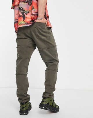 ASOS DESIGN skater pants with frayed seams in brown - ShopStyle Chinos &  Khakis
