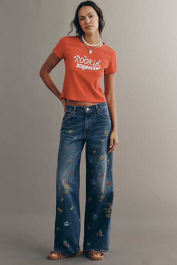 Rerun Zip Sneak High-Rise Wide-Leg Jeans