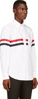 Thumbnail for your product : Thom Browne White Tri-Color Trim Shirt