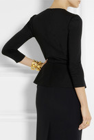 Thumbnail for your product : Alexander McQueen Wool and cashmere-blend peplum top