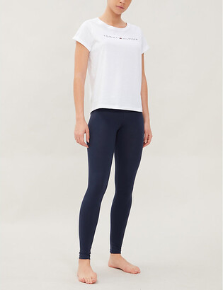 Tommy Hilfiger Branded-embroidery cotton-blend jersey leggings