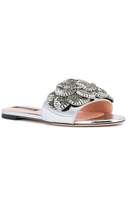 Thumbnail for your product : Rochas crystal-embellished mules