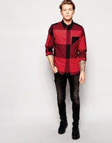 Thumbnail for your product : ASOS Shirt In Long Sleeve With Big Scale Buffalo Check