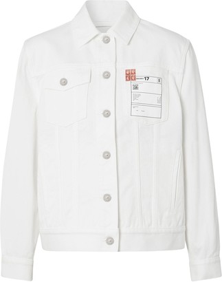 burberry white denim jacket