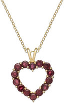 Thumbnail for your product : Townsend Victoria 18k Gold over Sterling Silver Necklace, Garnet Open Heart Pendant (4-5/8 ct. t.w.)