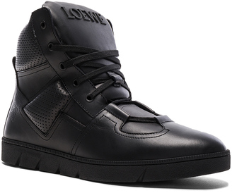 Loewe Leather High Sneakers