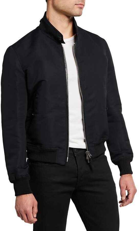 Tom Ford Men's Poplin Harrington-Collar Blouson Jacket - ShopStyle