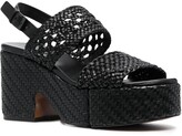 Thumbnail for your product : Clergerie Corey woven platform sandals