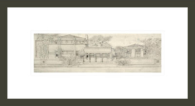 1000Museums Oak Park Studio of Frank Lloyd Wright by Frank Lloyd Wright - Framed Giclee Print