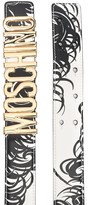 Thumbnail for your product : Moschino Feather-Print Logo-Lettering Belt